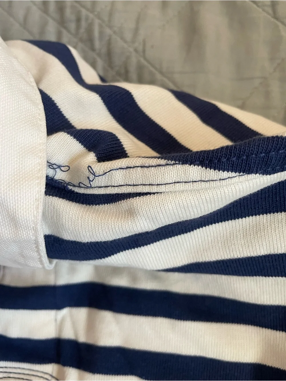 J. CREW Rugby shirt in stripe Blue (Multi) Size M NWD $118 СТ748
